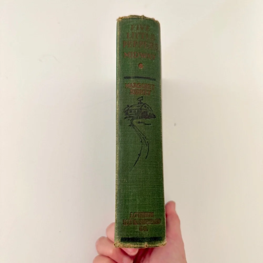 1918 Five Little Peppers Midway By‎ Margaret Sidney, Antique Hardcover Book